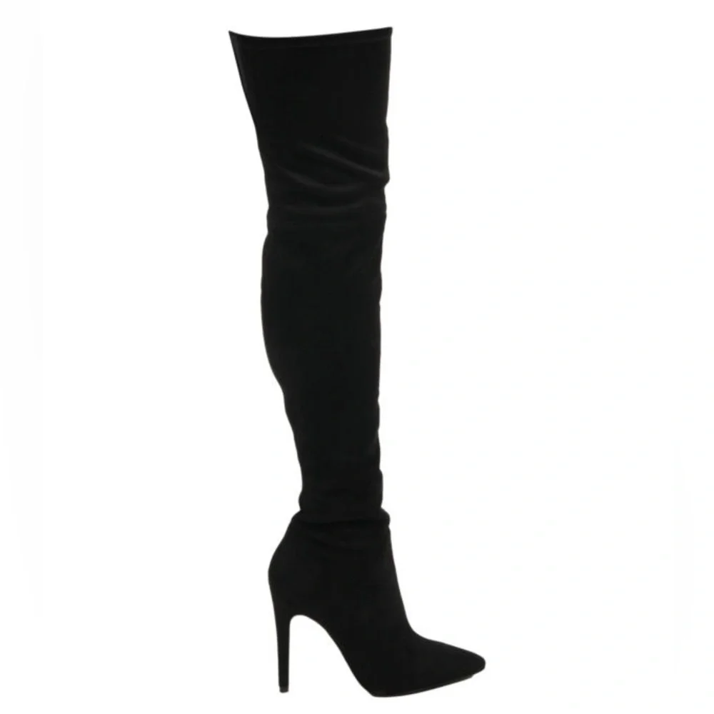 Kendall + Kylie “Kayla” Thigh-High Suede Boots – Size 9, Black or Burgundy (NWT)
